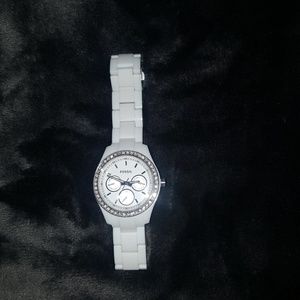 White fossil watch